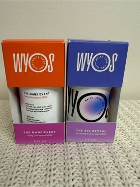WYOS NWT shampoo stick and face mask Stick set